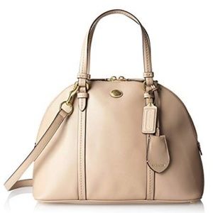 Coach Peyton Saffiano Leather Cora Satchel